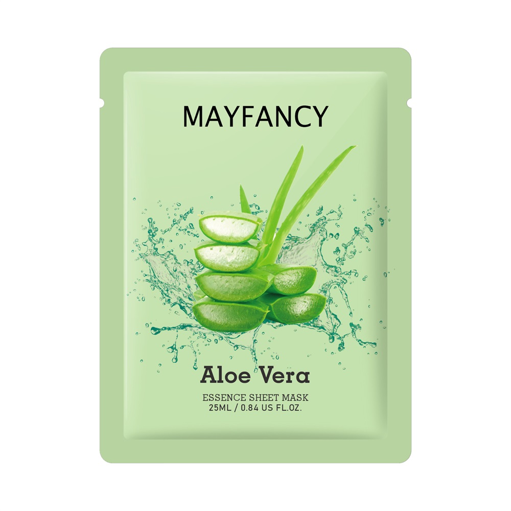 MAYFANCY Natural Beauty Flavors Mascarilla facial hidratante con hoja de aloe vera